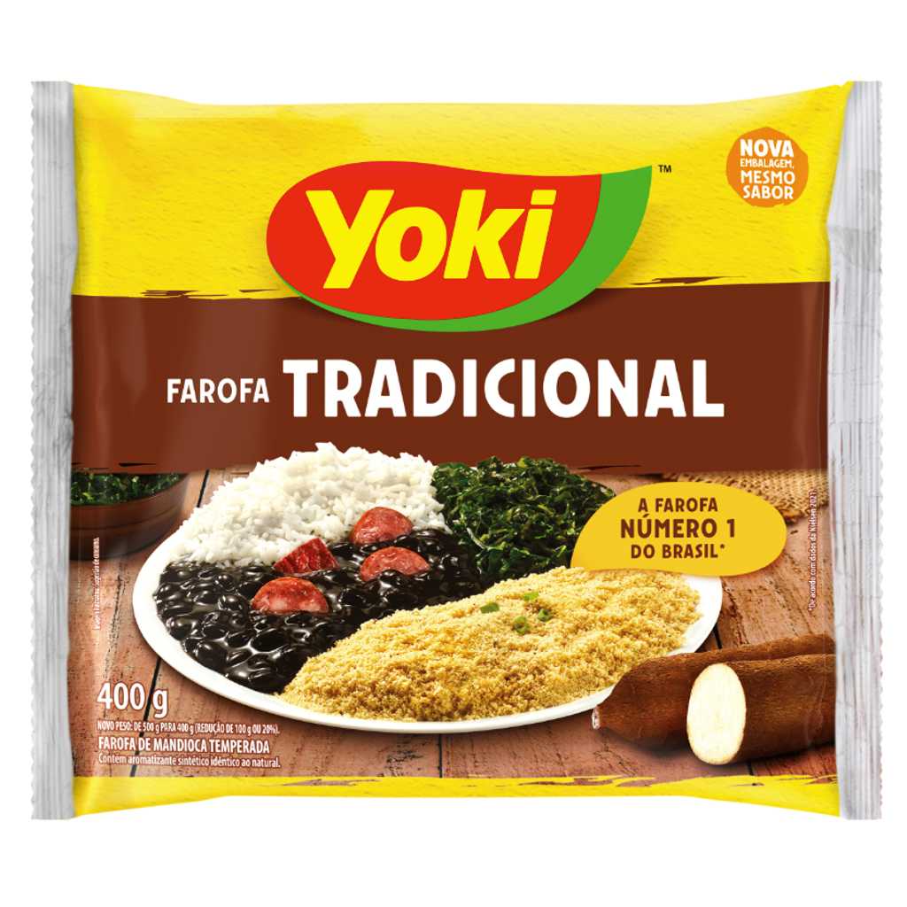 YOKI SEASONED CASSAVA FAROFA 400G (farofa pronta)