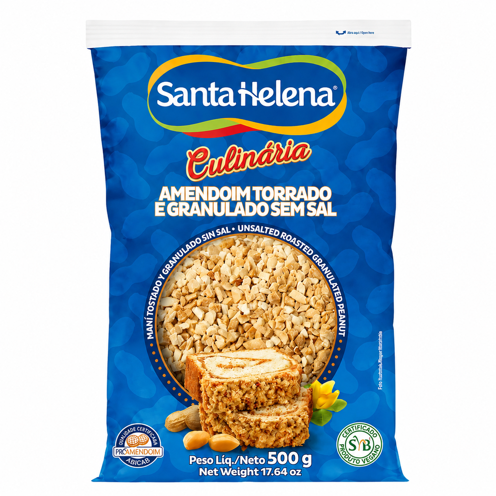 Santa Helena Amendoim Torrado Granulado Sem Sal 500gr
