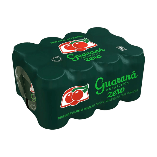 Guarana ANTARCTICA ZERO com 12 latas 350ml - package with 12 cans 350ml