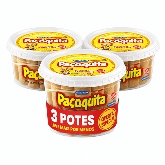 Santa Helena Pacoquita Round Cork Kit com 3 x 350g peso total 1.050g